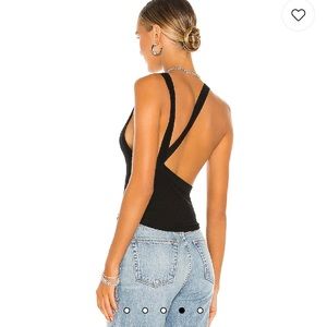 REVOLVE — Ximeno Tank in Black - open back tank revolve clothing